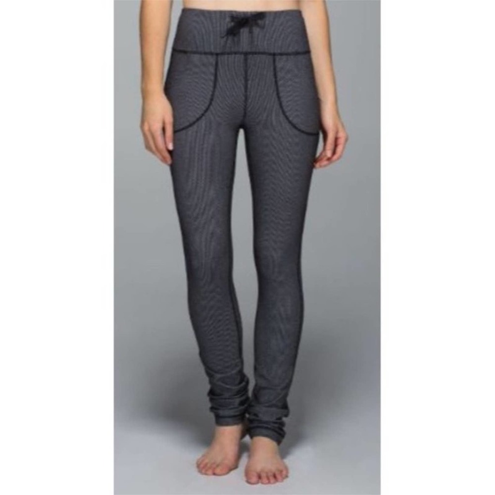 Lululemon Skinny Will Pant Cross Stitch Grey Leggings Athleisure Pants Size 4